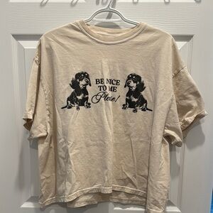 Beige Graphic T-Shirt